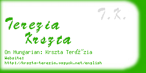 terezia krszta business card